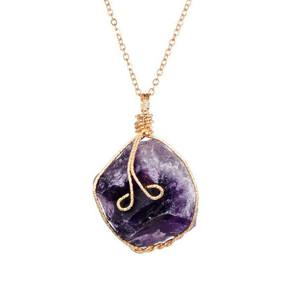 Ancient-RX · Natural Stone Chakra Energy Necklace