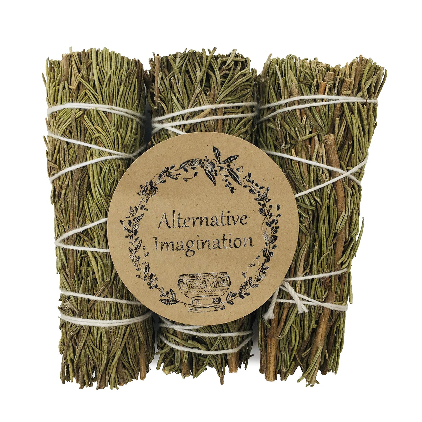 Dried Rosemary Incense Sticks for Spiritual Cleansing Home Fragrance Witchcraft Supplies Meditation Accessories - 4" Long - 3 Pack - Alternative Imagination