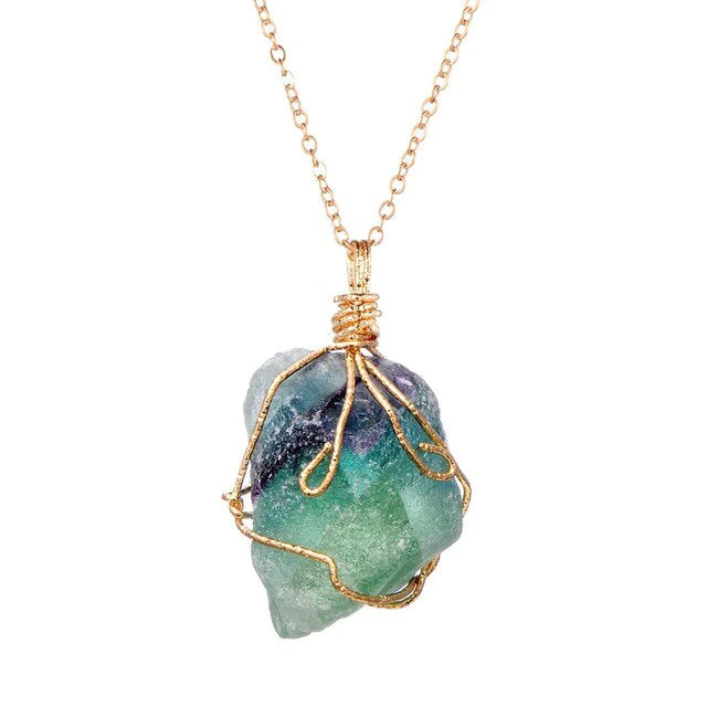 Ancient-RX · Natural Stone Chakra Energy Necklace