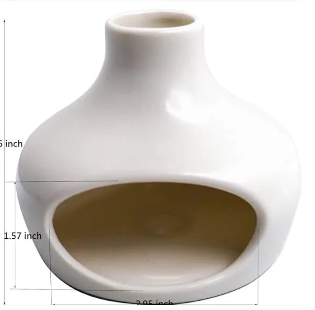 Ceramic Incense Burner with Holy Wood Base