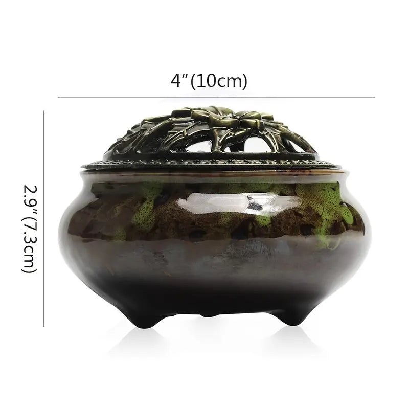 3-in-1 Ceramic Incense Holder